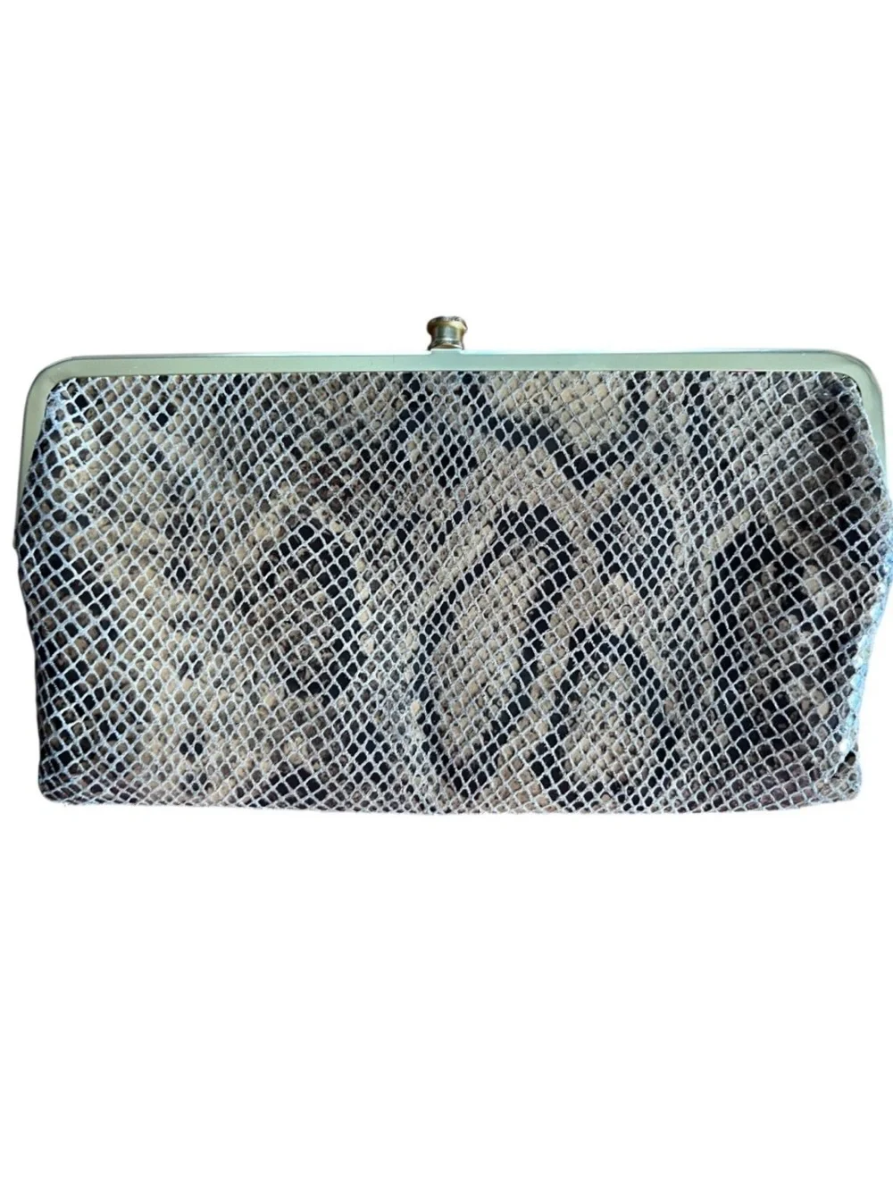 HOBO Lauren Leather Clutch Wallet Glam Snake